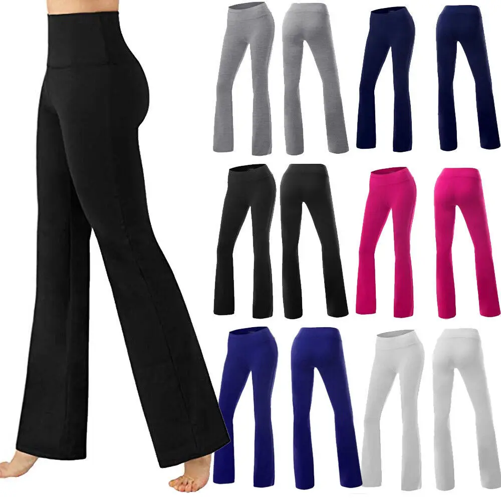 

Naked High Waisted Fitness Pants Women's Waist Cinching Hip Lifting Elastic Bell Bottom Yoga Leggings Casual Outdoor Running Pan