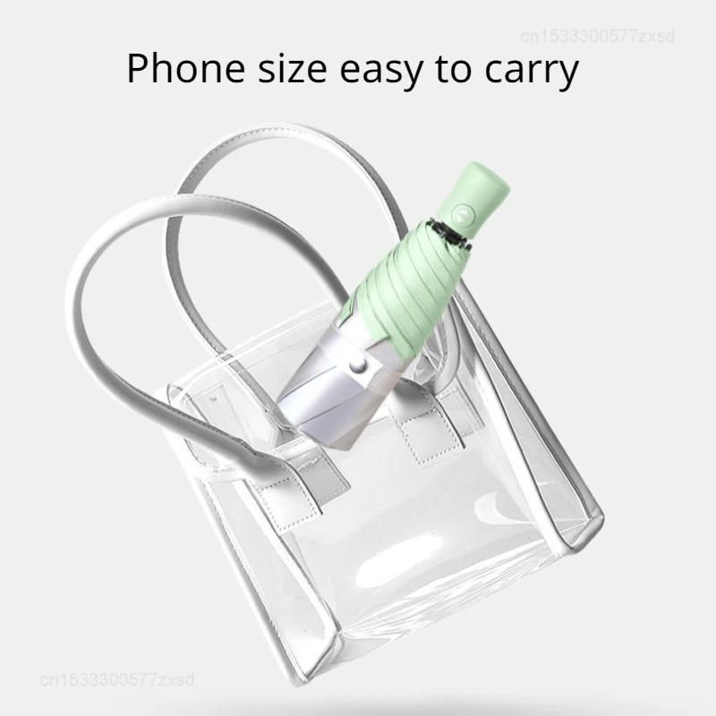 يوبين التلقائي بالكامل للطي جيب مظلة للنساء ، مقاوم للماء ، يندبروف ، عاكسة ، حماية الشمس ، دليل للطي مظلة