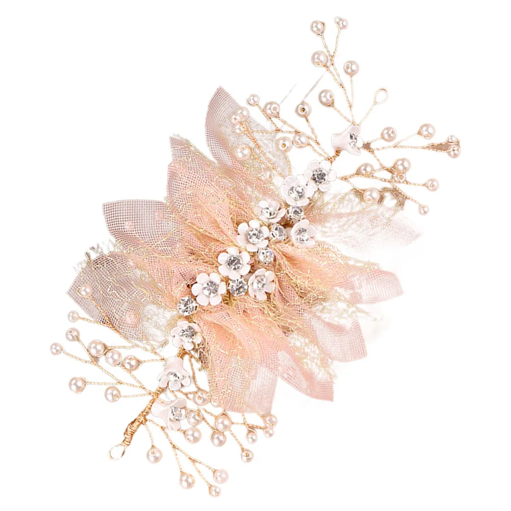 أنيقة العروس خوذة الزفاف الشعر التبعي الزفاف زهرة ديكور الساحرة المبهر عقال زهرة المرأة خوذة #5