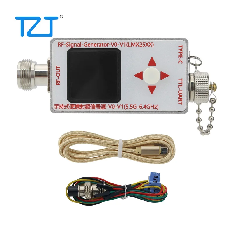 

20MHz-5.5GHz/12.5MHz-6.4GHz Handheld RF Signal Generator V0 Signal Source Module Sine Wave Output with N-type Female Connector