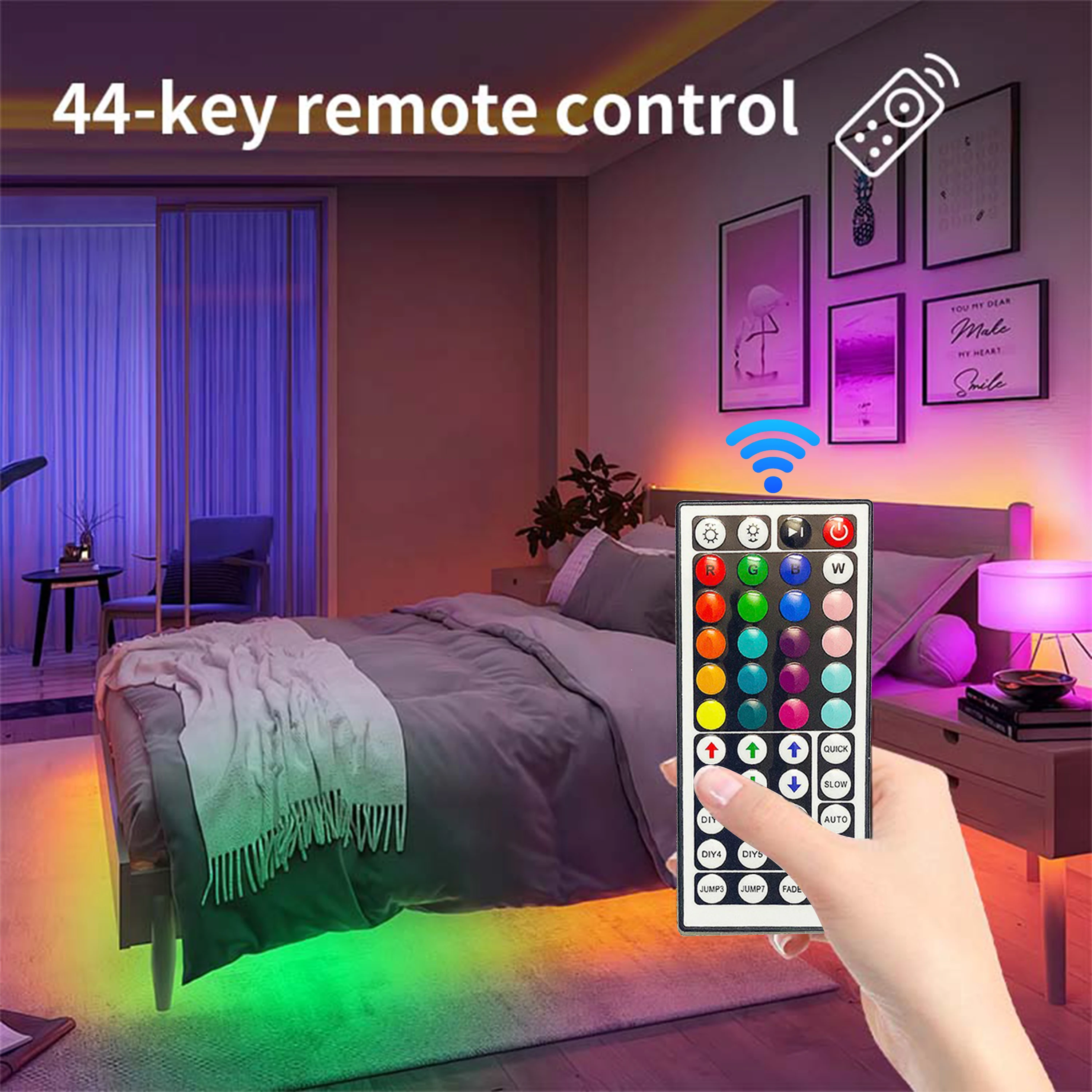 1-30M LED Strip Light SMD 5050 44Keys Bluetooth USB Control for RGB Color LED Tape for Music TV PC Backlight LED Light