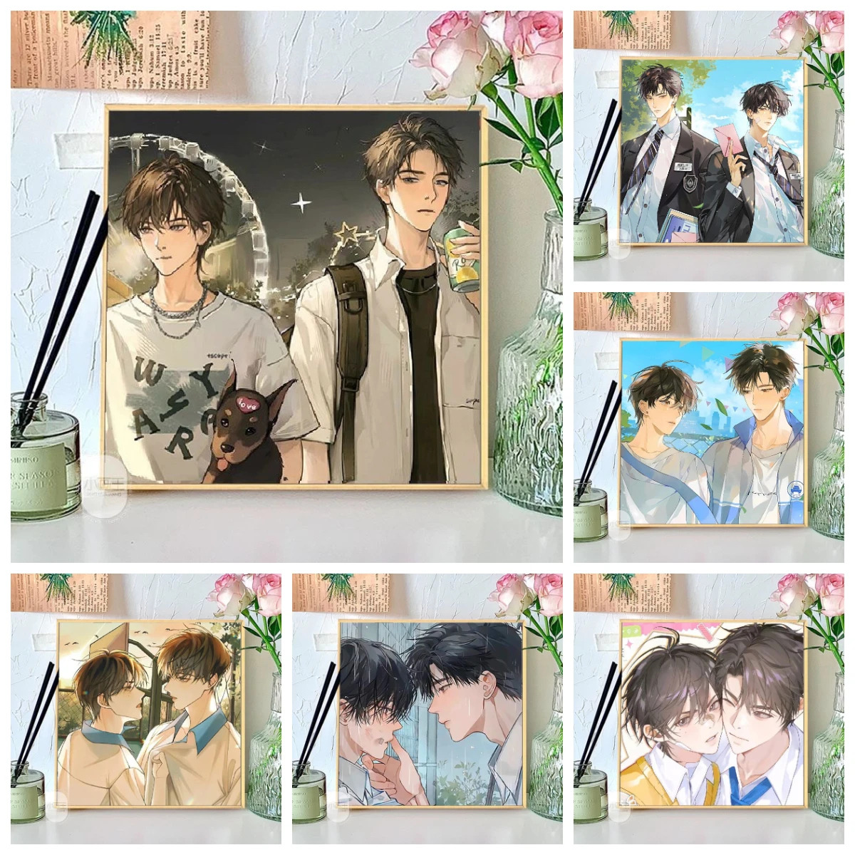 

После школы и т. д. . I DIY цифровая картина маслом вторичная Yuan Yu Chen сцена глубина анимация раскраска картина маслом подарок ручной работы