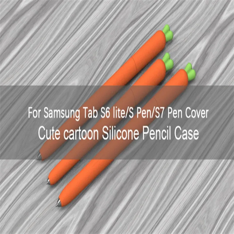 Pencil Case Cartoon Cute Tablet Stylus Protection Case Silicone Shockproof for Samsung Galaxy Tab S6 Lite S7FE S8 Ultra S9 Plus