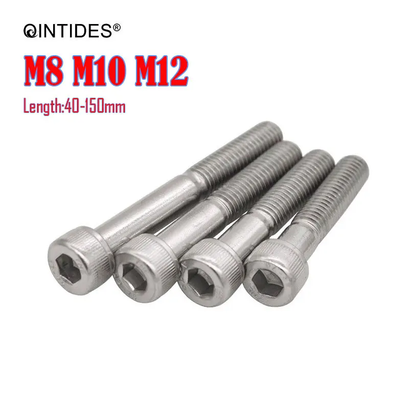 

2/50 шт. M8 M10 M12 винты с шестигранной головкой и головкой с частичной резьбой из нержавеющей стали 304, винты с полурезьбой