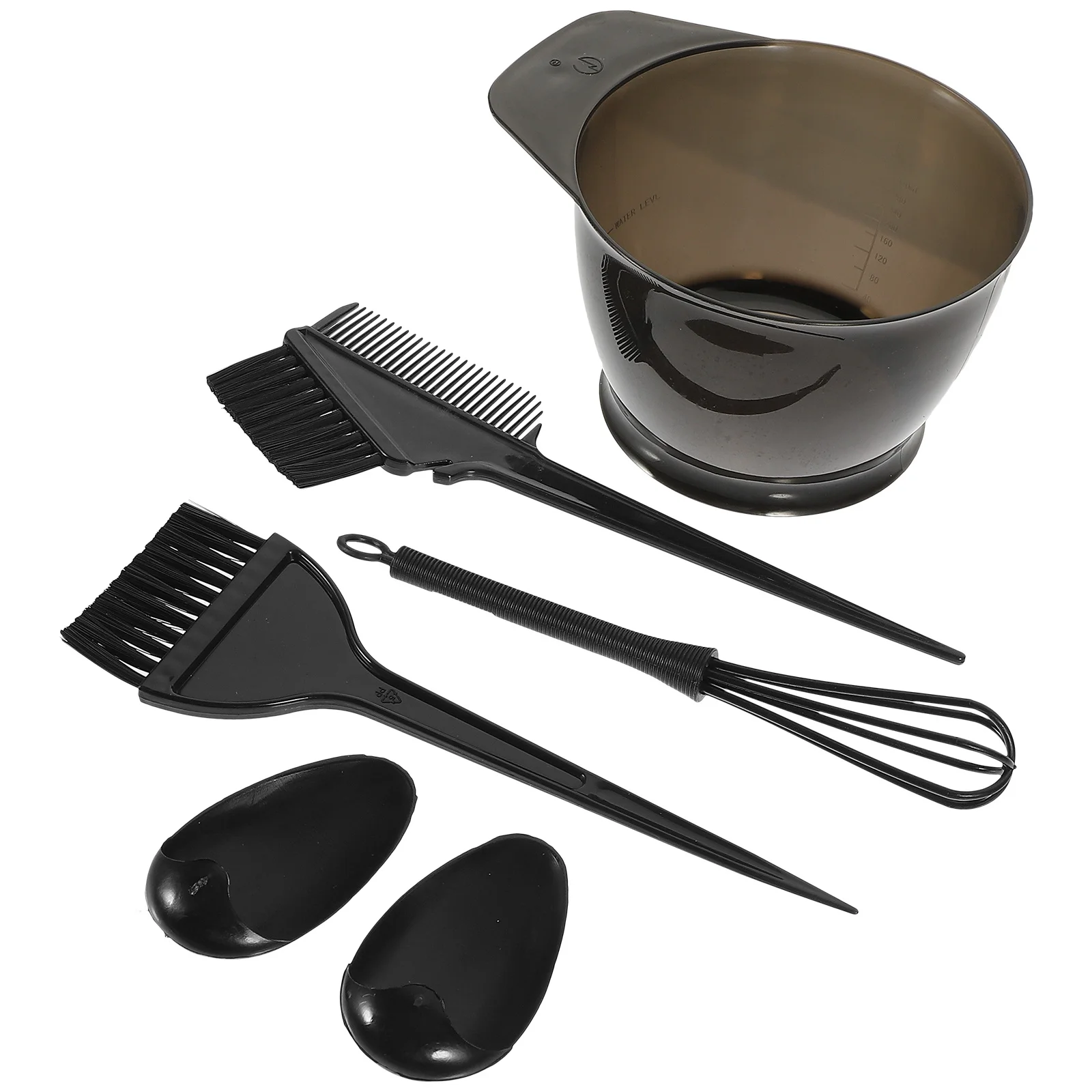 طقم صبغ الشعر مكون من 5 قطع للاستخدام الاحترافي في الصالونات سهل الاستخدام بدون فوضى وخالي من المتاعب، مجموعة تلوين المواد البلاستيكية المتينة، مجموعة صبغ الشعر