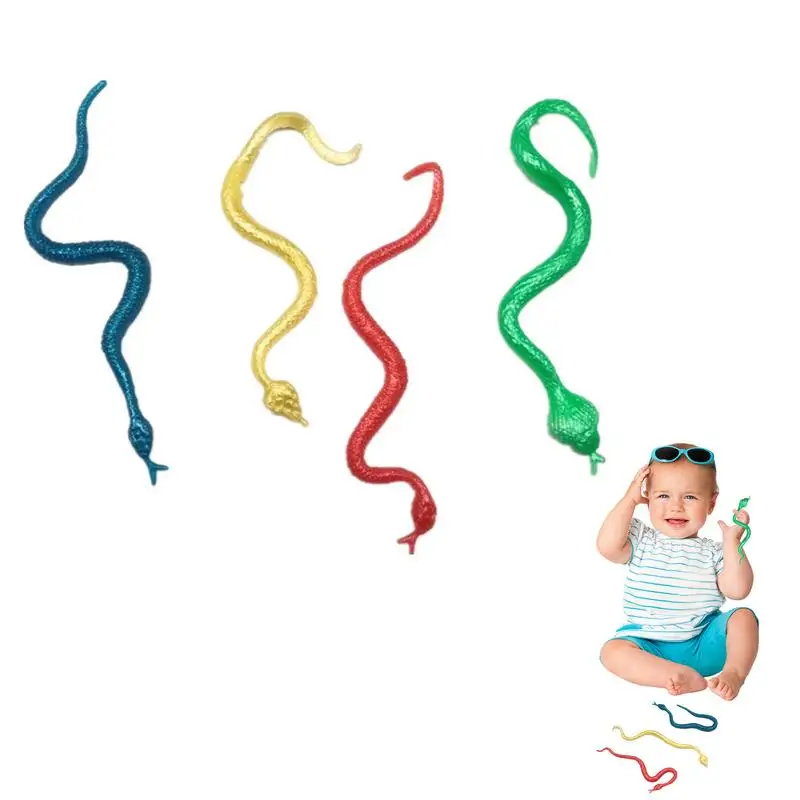 

Toy Snakes Bulk Colorful Fake Snakes 30Pcs Sensory Toys For Adult Kids Halloween Party Favors Decoration Small Classroom Prizes