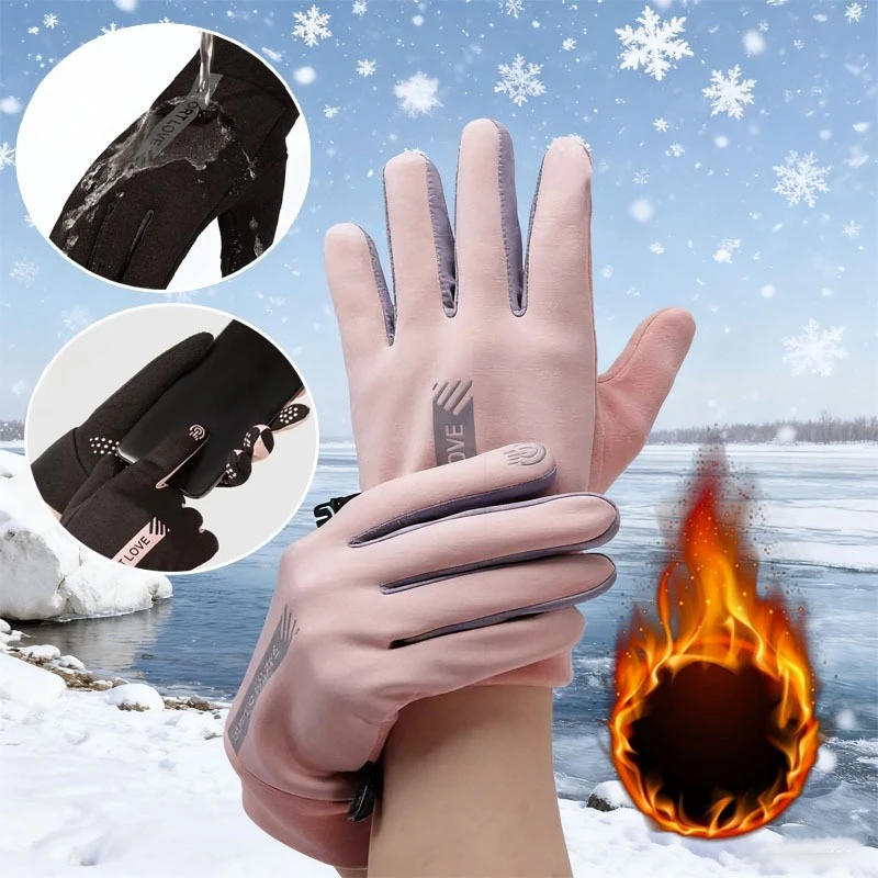 Wasserdichter Winter-Touchscreen-Handschuh, Unisex, für kaltes Wetter, rutschfeste Outdoor-Handschuhe, Ganzjahres-Sporthandschuhe