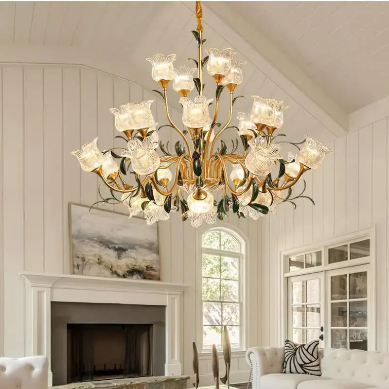 

Retro Crystal Led Chandelier for Living Dining Room Food Tables Kitchen Bedroom Pendant Lights Home Decor Hanging Light Fixture