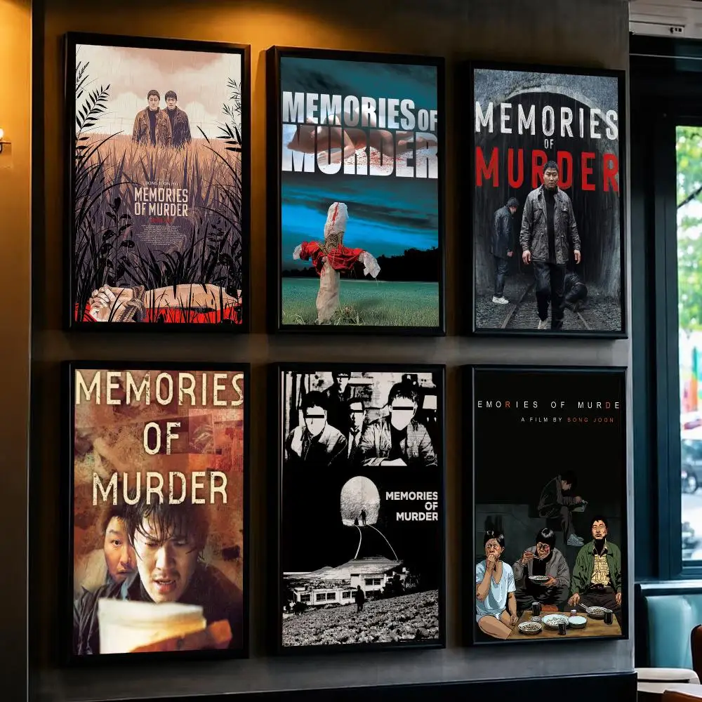 classic movie M-Memories of Murder-R Poster Minimalist Wall Sticker for Cafe Office Bar Home Decor and Gift