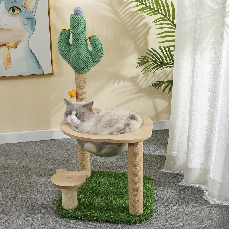 

Sisal Cat Tree Cactus Style Scratching Post Cats With House Funny Toy Cat Scratch Post Kitty Cat Tower