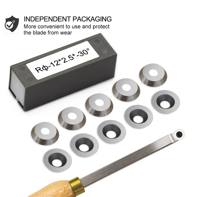 Imagem -06 - Cortadores de Carboneto de Inserções 10 Pcs 12x2.5 mm 30 Graus para Torno de Madeira Transformando Hollower Finalizador Ferramentas