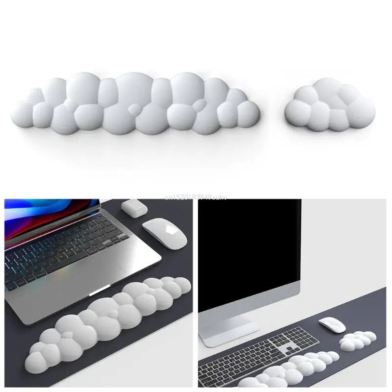 Cloud Wrist Rest Pad PU Material Rubber Base Memory Foam for 100 Keys 87 Keys 68keys Keyboard Mousepad