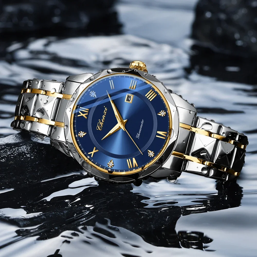 CHENXI العلامة التجارية الفاخرة رجل ساعات المعصم مقاوم للماء مضيئة تاريخ الرجال الساعات الفولاذ المقاوم للصدأ الكوارتز الأعمال ساعة رجالي الذكور #3