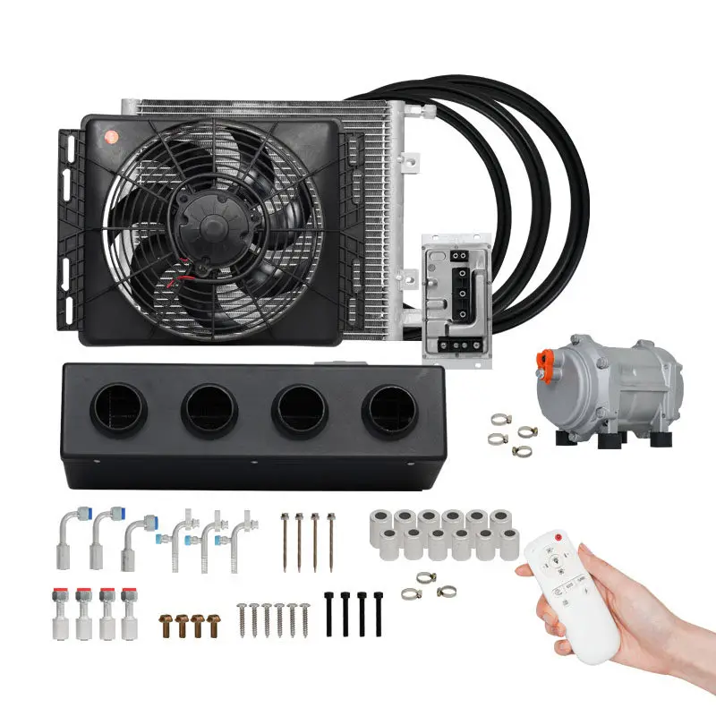 Six-hole 848 parking air conditioner 12V24V Chase V80 Tuyano RV Jiangling Fushun independent refrigeration modification