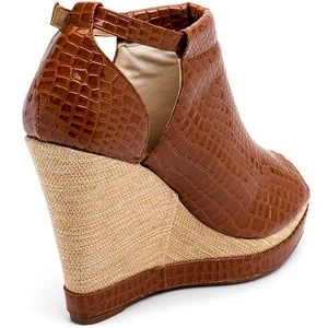 Frauen Sandale geschlossene High Heels Anabela 3013 Komfort 12 Hauptverkäufe Sadalha Anabela - №9