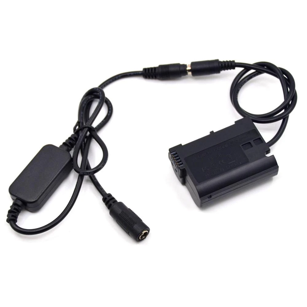 12V-24V Step-Down Power Adapter Cable +EP-5B EN-EL15 Dummy Battery for Nikon Z7 Z6 D850 D810 D800E D750 D610 D600 Camera