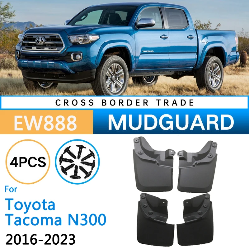 

4PCS Car Mud Flaps for Toyota Tacoma N300 2016~2023 2017 2018 2019 2020 Mudguard Splash Guards Fender Mudflaps Auto Accessories