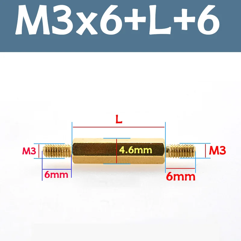 M3 M4 Hex Spacing Screws Brass Motherboard Standoffs Hexagon Board Rack Stud Spacers Threaded Bolt Pillars Male Hexagonal Column