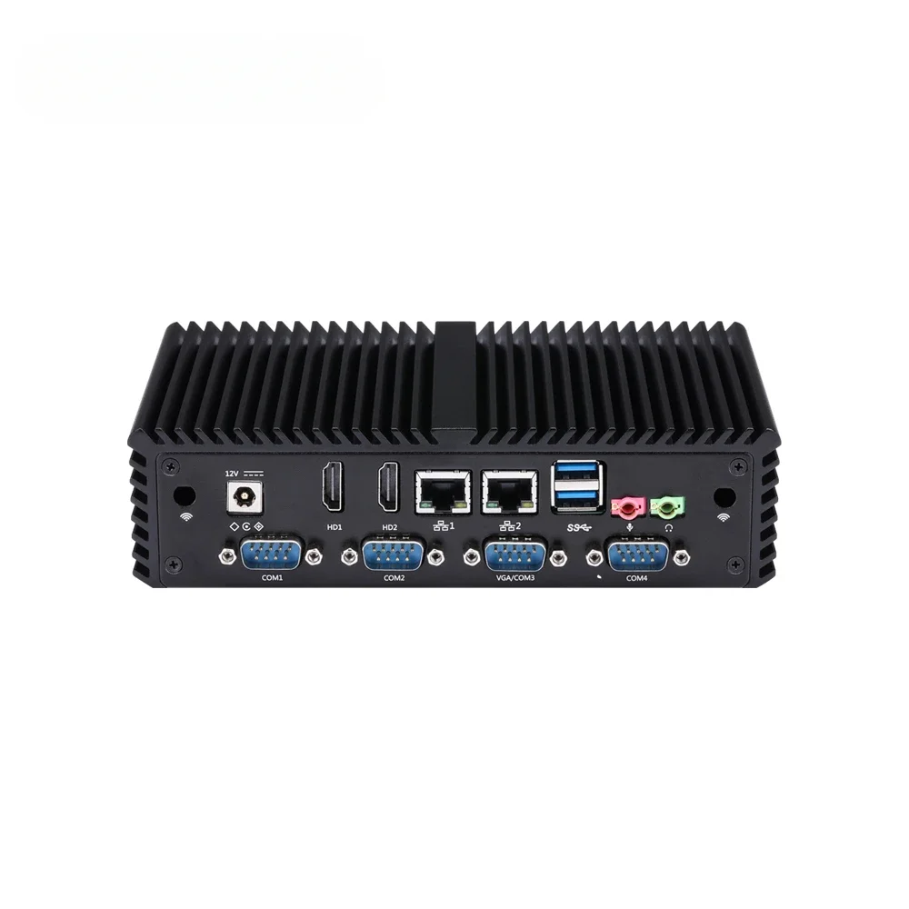 X86 Одиночная материнская плата Мощная 8 ГБ оперативной памяти 256 ГБ SSD 6 COM Промышленный Linux Win10 Портативный компьютер Безвентиляторный процессор i3 5005U Мини-ПК