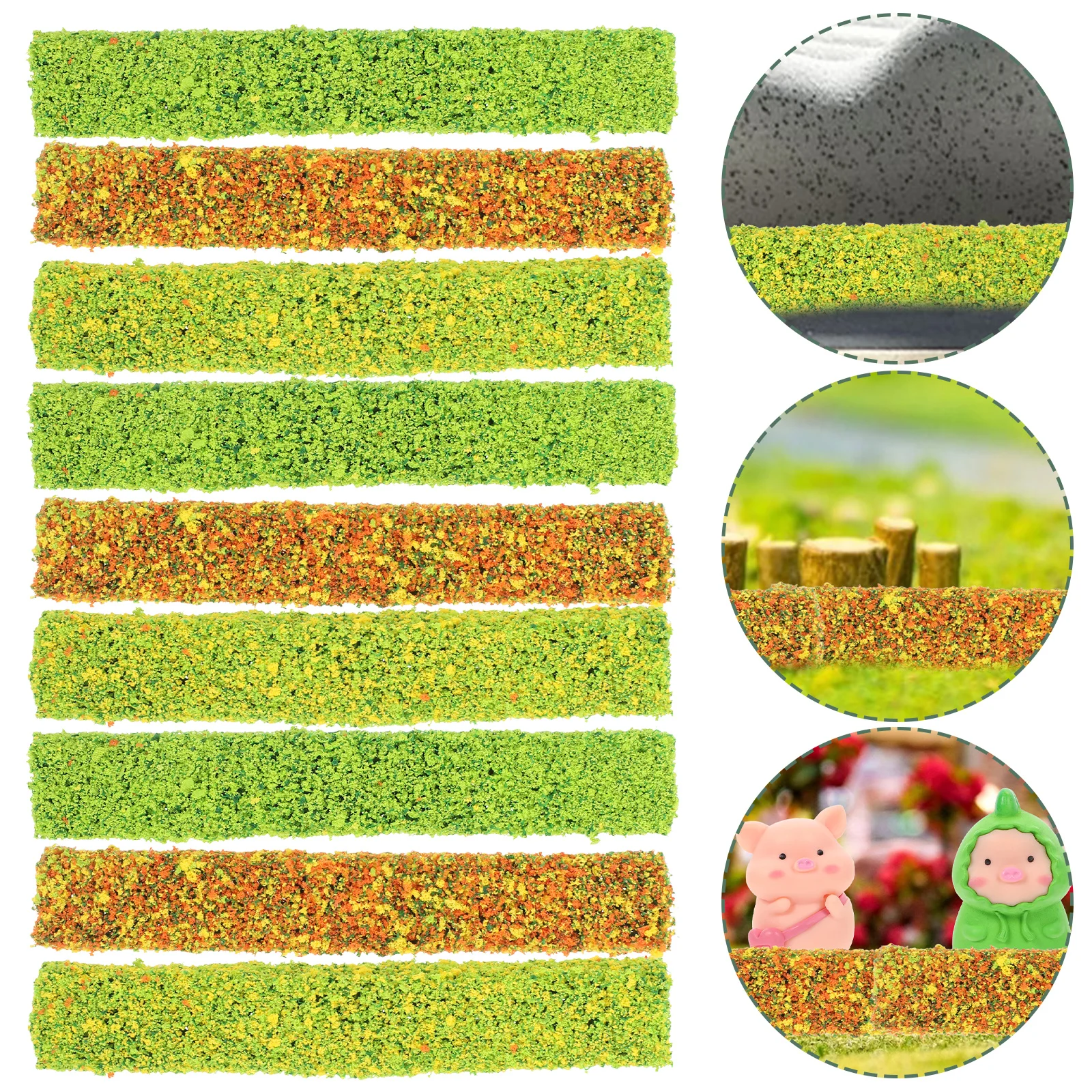 

15pcs Simulation Cluster Artificial Shrub Decor DIY Scenery Sand Table Mini Landscape Plastic FieldBush Realistic Shape