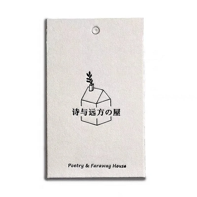 Custom..pieces.Factory hot sales modern design swing with string rope clothing garment paper hangtag