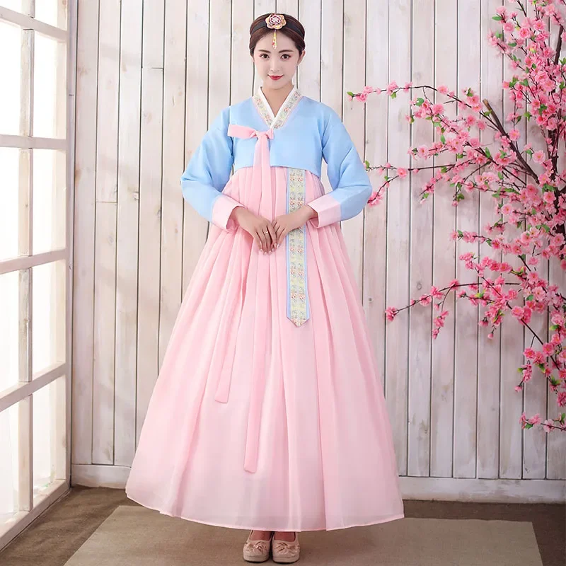 Korean Ancient Costumes Women Hanbok Dress Traditional Party Asian Palace Hanbok Elegant Korean Wedding Oriantal Dance Costume