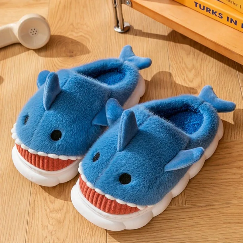 Zapatillas mullidas informales para hombre, zapatos planos para el hogar, bonitos zapatos de diseñador de dibujos animados, zapatillas de plataforma de invierno a la moda para parejas, calzado cálido para casa