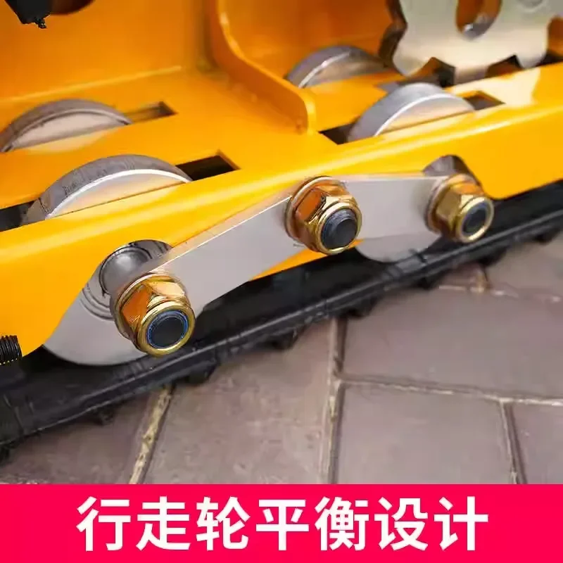 Track type remote-controlled lawn mower, orchard weeding and pruning machine, track type grass crusher