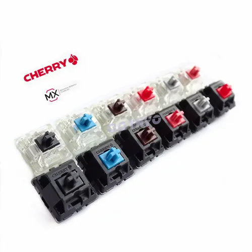 10 ~ 120 piezas originales Cherry MX interruptores de teclado mecánico rojo azul marrón negro plata rosa lineal táctil cereza transparente RGB interruptor