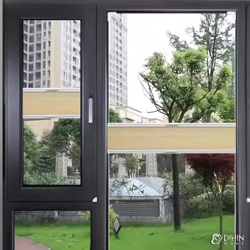 Persianas inalámbricas en forma de panal para día y noche integradas, cortinas celulares opacas, cortinas plisadas con instalación