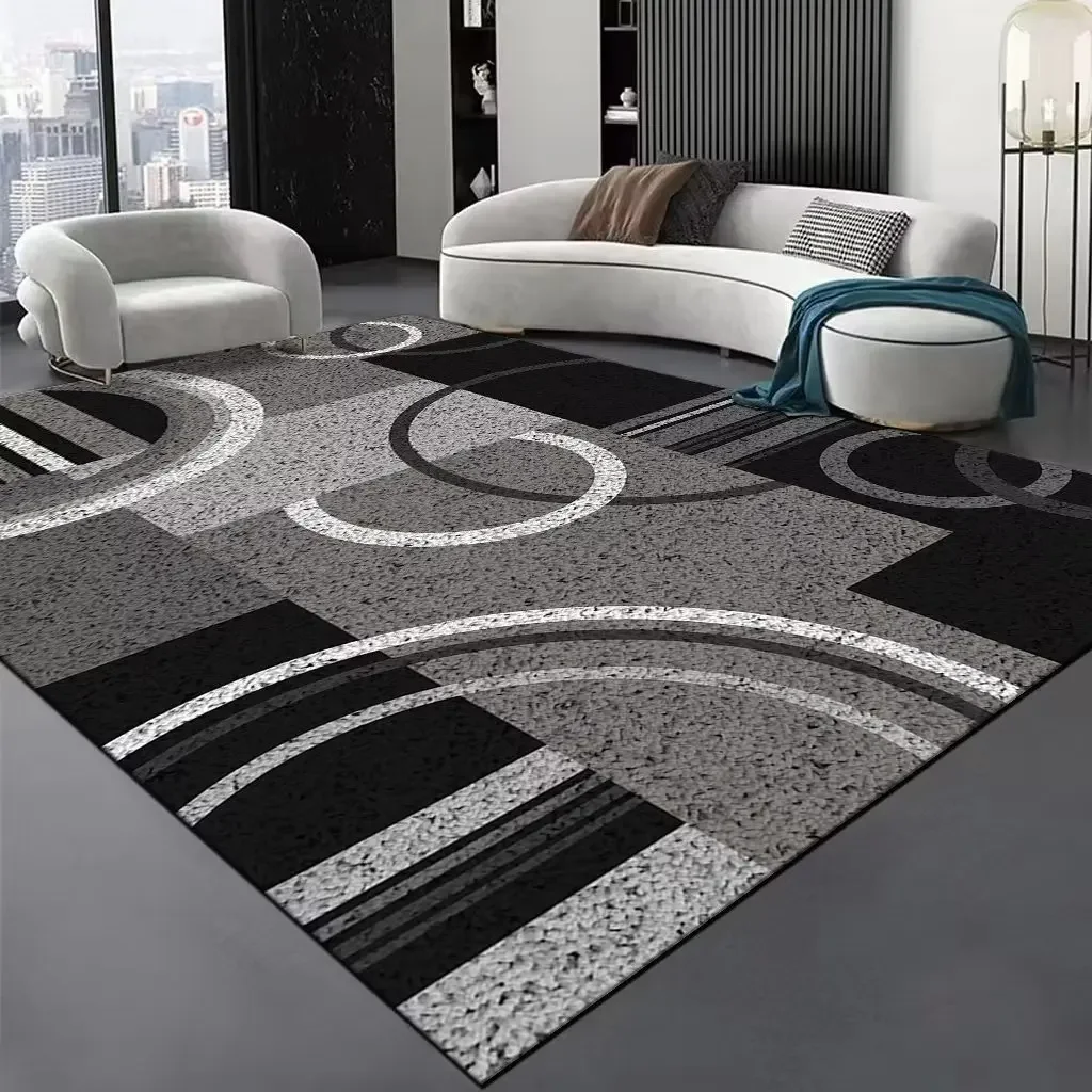 Tapis nordique lavable de grande taille, décoration de luxe, canapé lea, salon, maison, tapis doux, haute qualité, chambre à coucher, polymères de