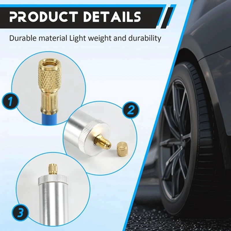Super Sale Dye Injector Air Conditioning R12 R134A Car Oil Injection 2oz Oz Injection 1/4