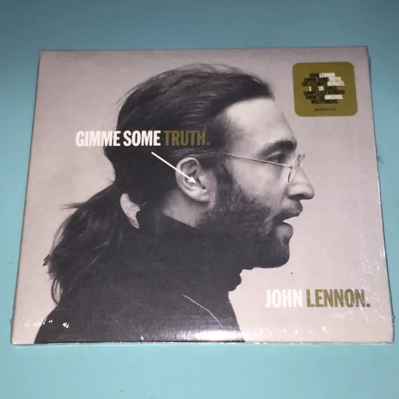 Disque vinyle John Lennon Gimme Some Truth US non ouvert avec autocollants pour collectionneurs de musique
