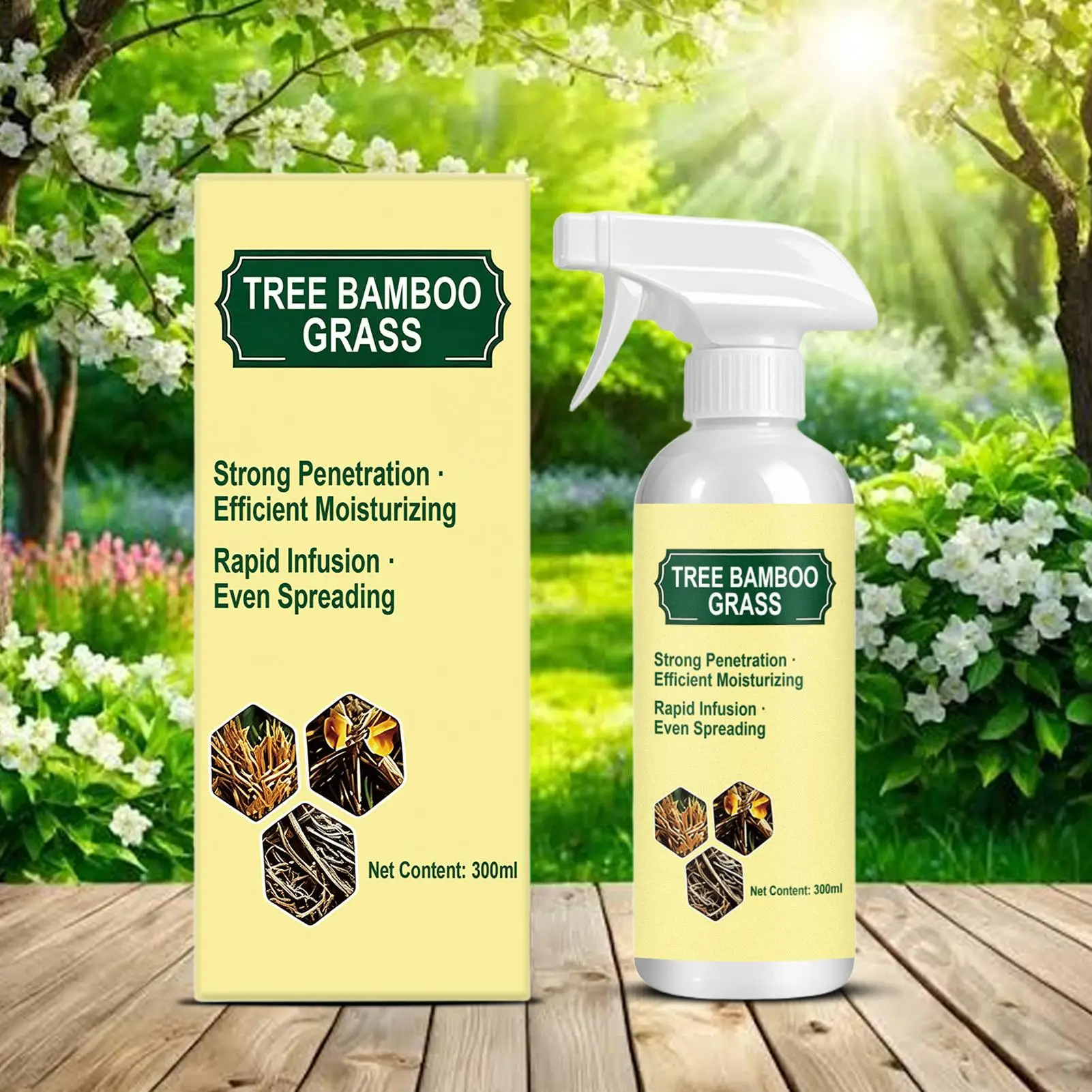 300ml Organic Plant Food Spray, Liquid Fertilizer Nutrient Solution for Indoor Houseplants, Ready-to-Use Foliage Mist for Garden