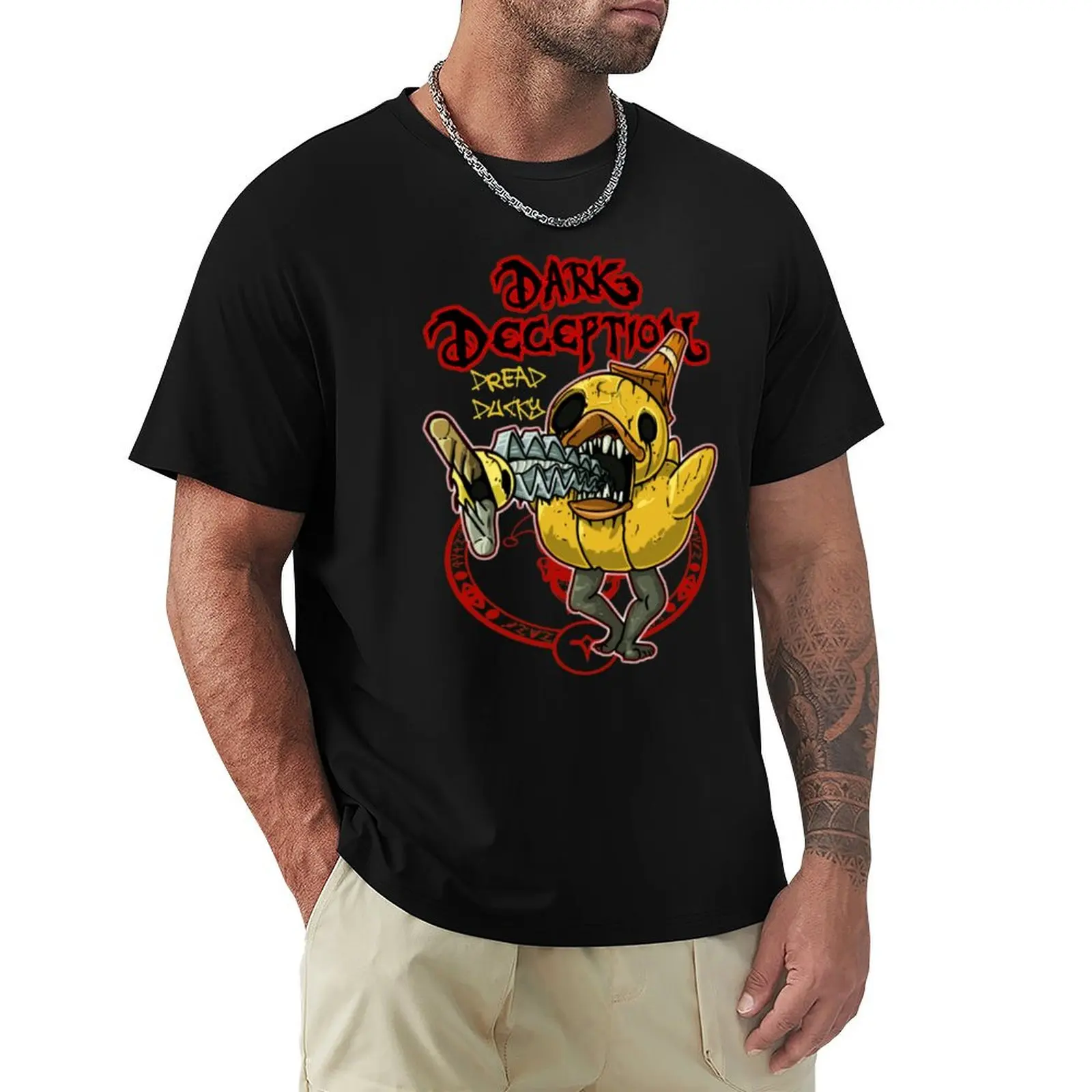 

Dark deception dread ducky T-Shirt Abstract Pattern Print Top