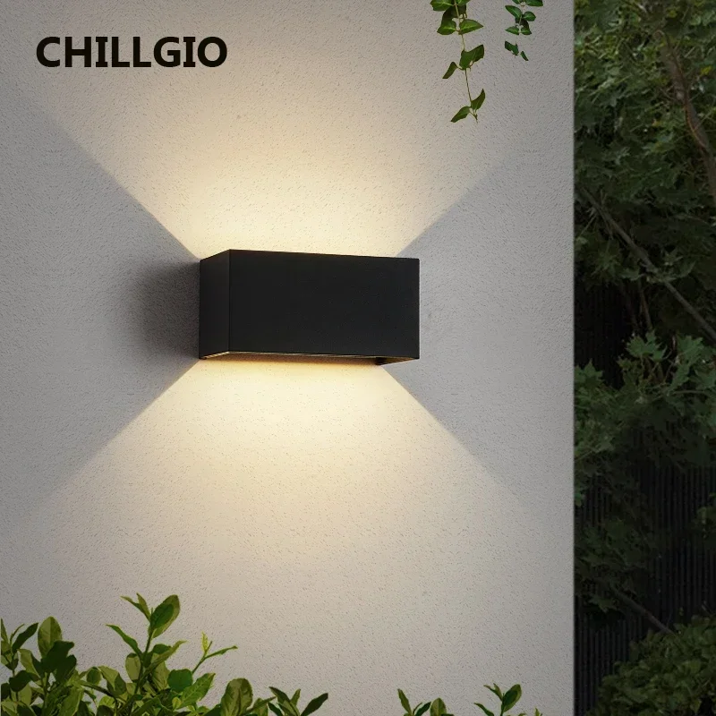 CHILLGIO Outdoor Sensor Motion Wall Lights Waterproof Porch Garden Decoration Lamp IP65 Home Indoor Bright LED Aluminum Lighting