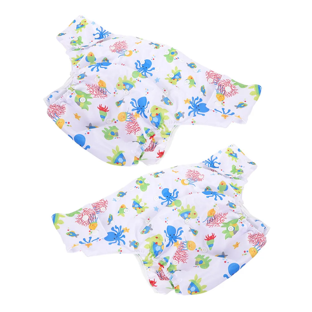 

2Pcs Large Washable Adult Diapers Reusable Cloth Incontinence Pants for Women Elderly Overnight Daily Use Adjustable Snap