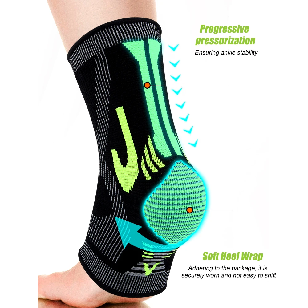 1PC Adjustable Compression Bandage Ankle Brace Support, Elastic Ankle Strap Protector Fitness Sport Gym Stabilize Ligaments