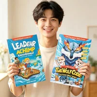 2pcs Leadership Enlightenment & Wolf Password Children's Inspirational Leadership Wolf Spirit Education Reading Materials Books
