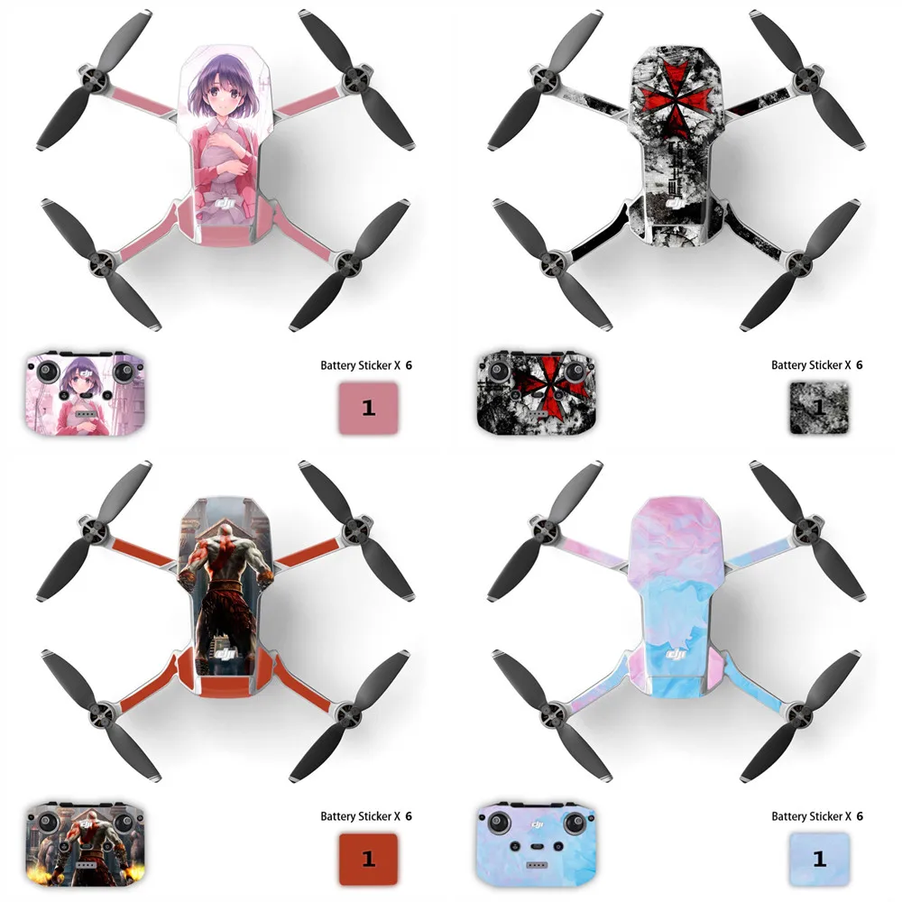 สีสัน PVC สติ๊กเกอร์สำหรับ DJI Mavic Mini 2กันน้ำสำหรับ Drone Body Arm Remote Control สำหรับ Mini 2อุปกรณ์เสริม