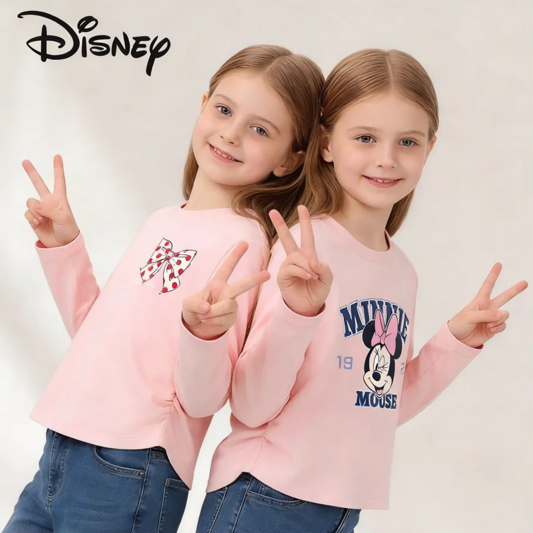 

Детский пуловер с милым рисунком Диснея, яркая милая футболка для девочек, детская мягкая удобная футболка с длинными рукавами на весну и осень