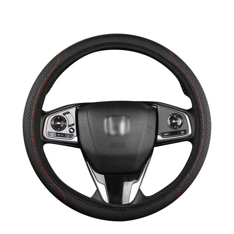 

Car Steering Wheel Cover Universal PU Leather Breathable Anti-Slip Automobile Steering Wheel Covers Auto Interior Accessories