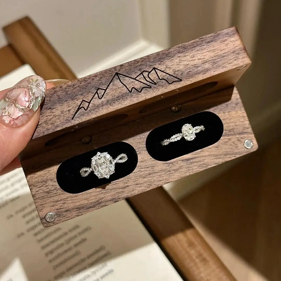 

2Ct Moissanite PT950 Platinum Pigeon Egg Ring Women's - Bright shine, egg shape highlights diamond, decent romantic gift