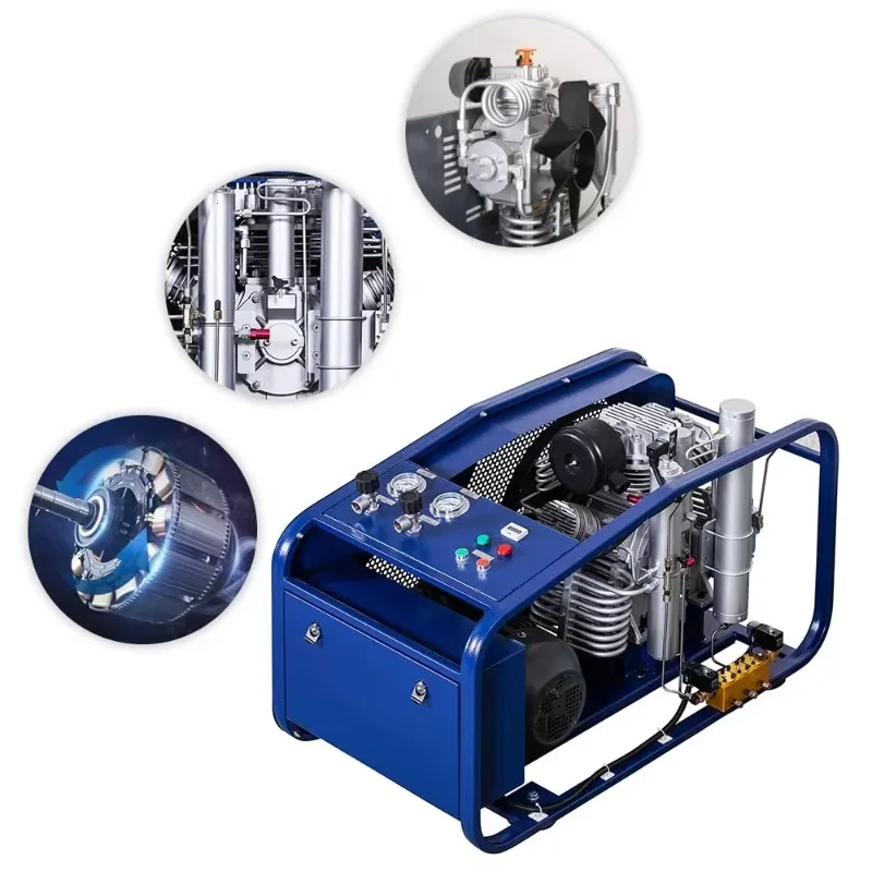 Factory Wholesale Pump Auto Stop 300L 5000psi Electric Fast Inflator Three-cylinder Scuba Diving Breathing Air Compressor