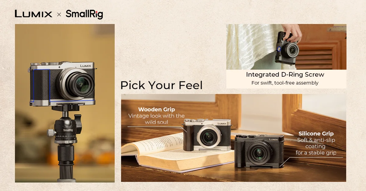 SmallRig L-förmiger Haltegriff für Panasonic LUMIX L10, integrierter Silikongriff mit Arca-Swiss Schnellwechselplatte für Stativ – Detail 14