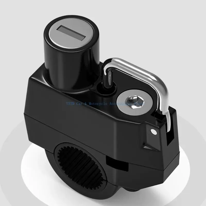 

L5BC Professional Motorcycle Helmets Lock Set Heavy Duty Helmets Locks for Motorbikes Easy Install Motorbike Helmets Lock