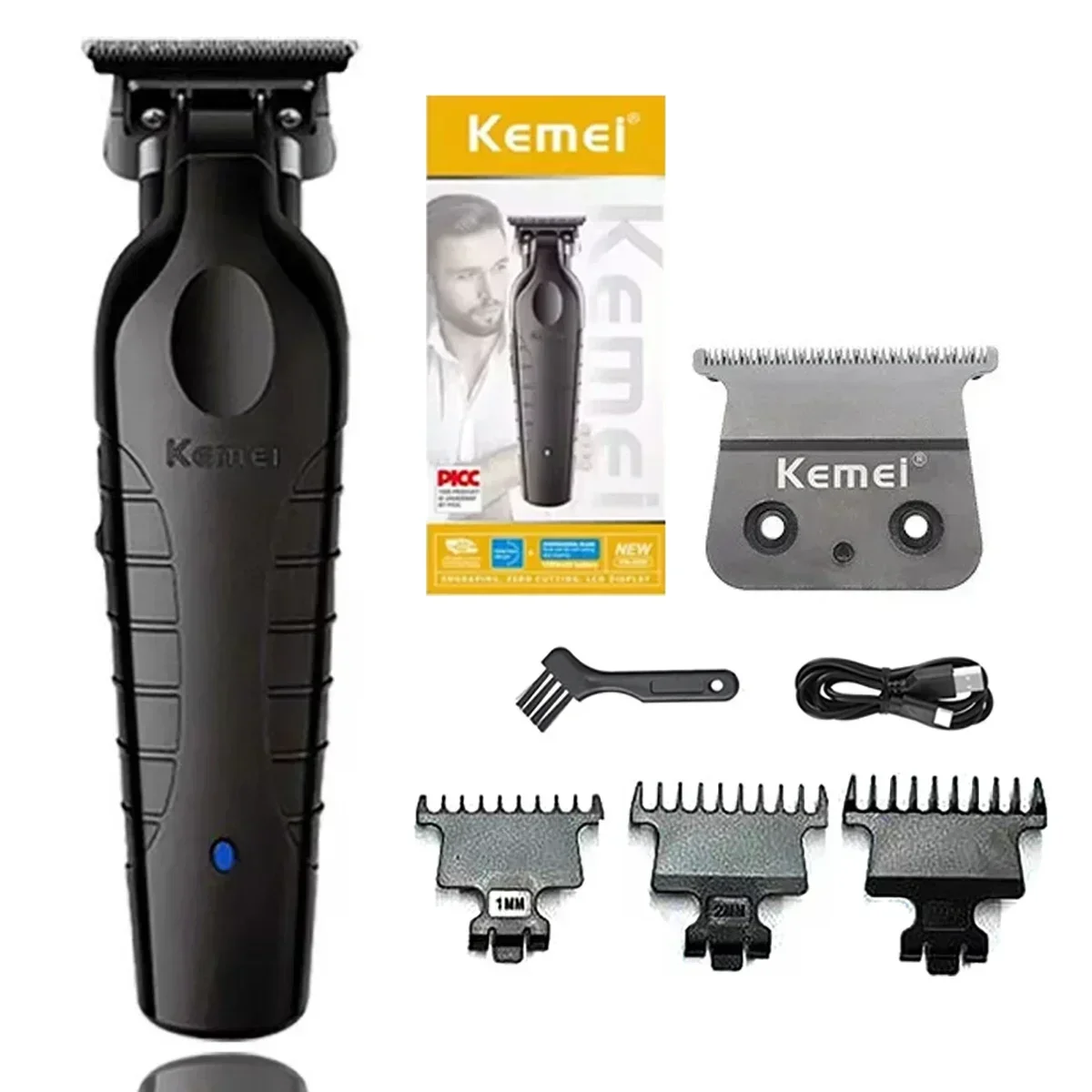 Kemei KM-2299 Electric Hair Clipper for Man Professional Precision Adjustment Cordless Hair Trimmer Rechargeable Haircut Machine