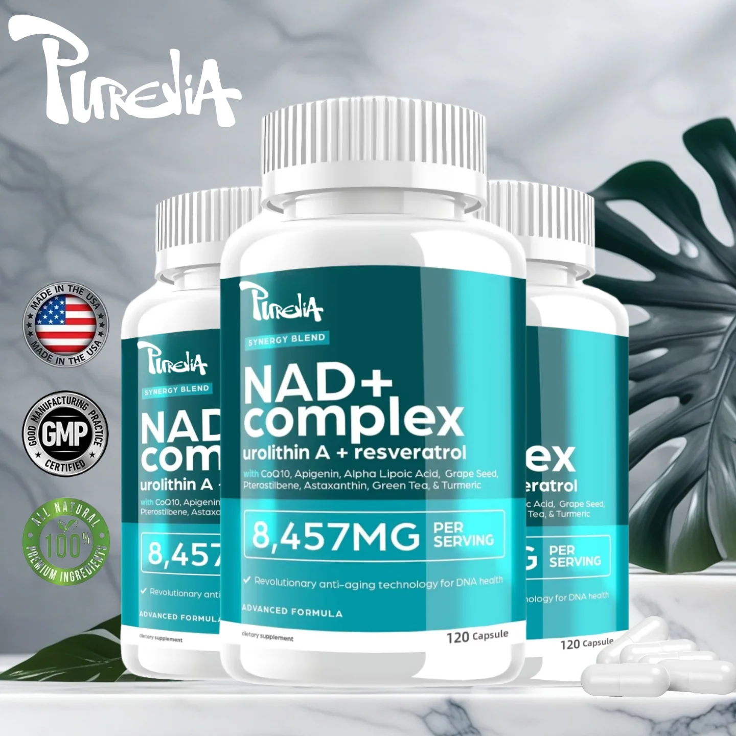 NAD Plus Supplement - Natural Energy, Cellular Health, Anti Aging, Nad Nicotinamide Riboside