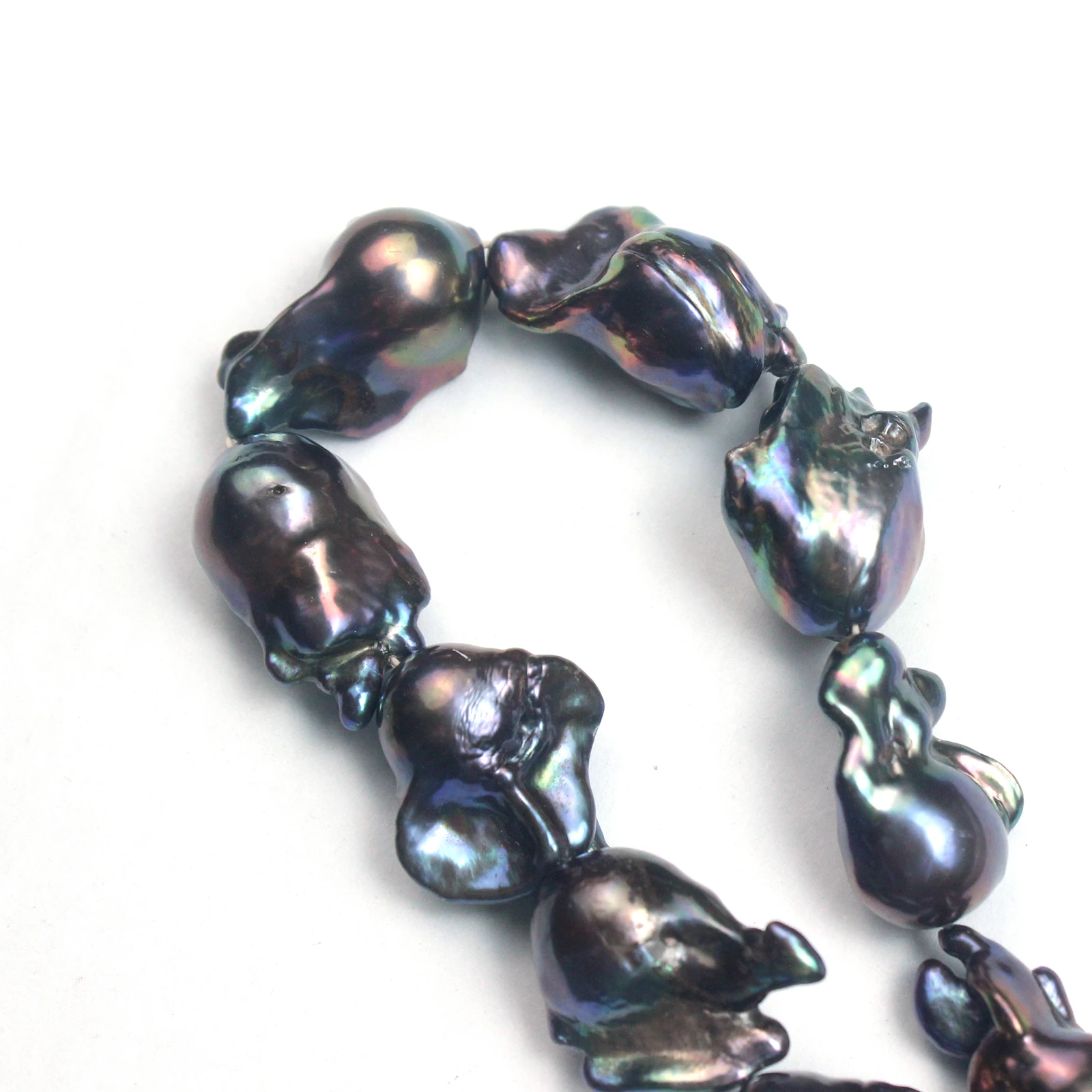 Natural Freshwater Black Pearl Fish Tail Shape Beads Loose Pearls for Jewelry Making DIY Charms Bracelet Necklace Accessories