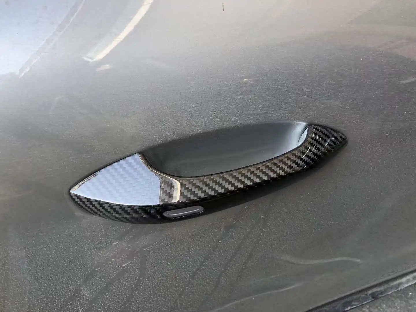 Voor Porsche Panamera 971 koolstofvezel deurgreep, Paramela droge carbon buitendeurgreepbehuizing